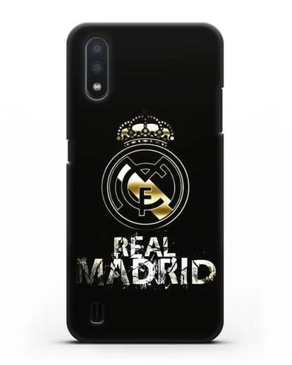 Чехол с логотипом и надписью Real Madrid силиконовый для Samsung Galaxy A01 [SM-A015F]