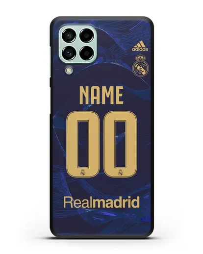 Именной чехол Реал Мадрид с фамилией и номером (сезон 2019-2020) синяя форма силиконовый для Samsung Galaxy M53 [SM-M536]