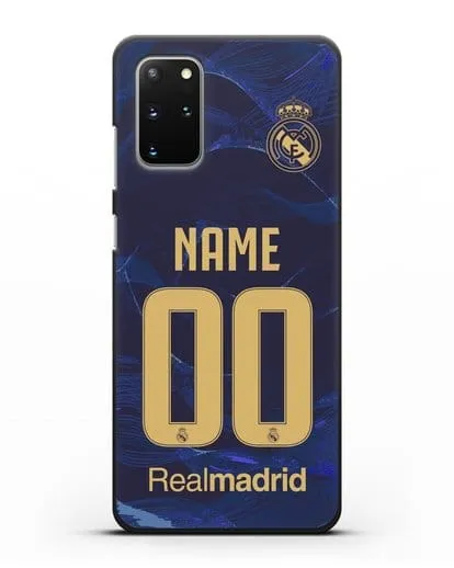 Именной чехол Реал Мадрид с фамилией и номером (сезон 2019-2020) синяя форма силиконовый для Samsung Galaxy S20 Plus [SM-G985F]