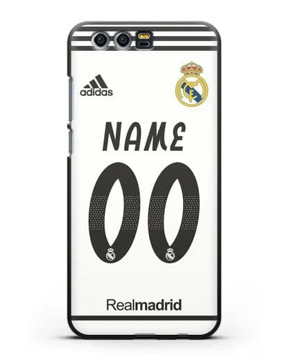 Именной чехол Реал Мадрид с фамилией и номером (сезон 2018-2019) белая форма силиконовый для Honor 9