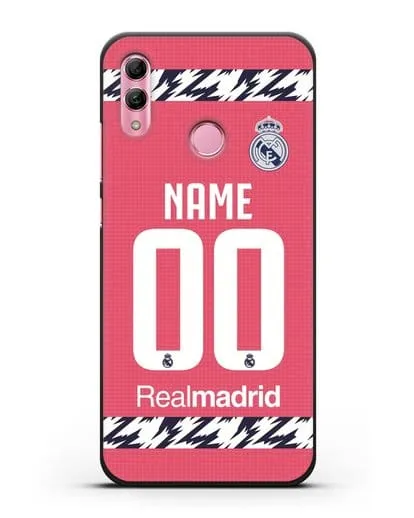 Именной чехол ФК Реал Мадрид с фамилией и номером (сезон 2020-2021) гостевая форма силиконовый для Honor 10 Lite