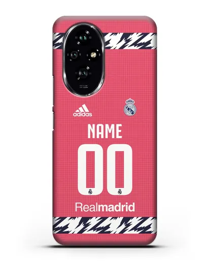 Именной чехол ФК Реал Мадрид с фамилией и номером (сезон 2020-2021) гостевая форма силиконовый для Honor 200