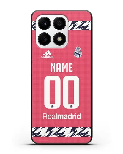 Именной чехол ФК Реал Мадрид с фамилией и номером (сезон 2020-2021) гостевая форма силиконовый для Honor X8a
