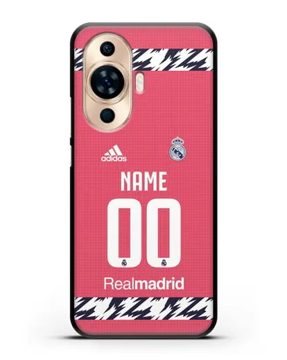 Именной чехол ФК Реал Мадрид с фамилией и номером (сезон 2020-2021) гостевая форма силиконовый для Huawei Nova 11