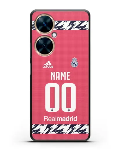 Именной чехол ФК Реал Мадрид с фамилией и номером (сезон 2020-2021) гостевая форма силиконовый для Huawei Nova 11i