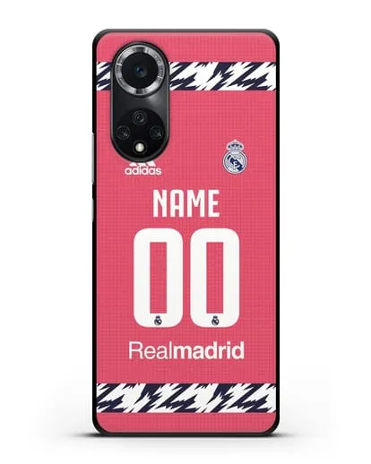 Именной чехол ФК Реал Мадрид с фамилией и номером (сезон 2020-2021) гостевая форма силиконовый для Huawei Nova 9