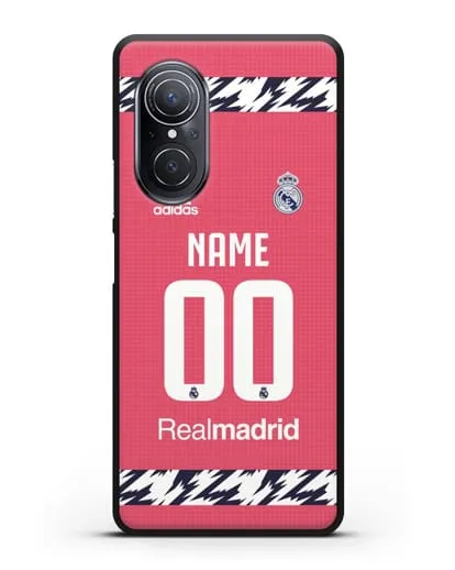 Именной чехол ФК Реал Мадрид с фамилией и номером (сезон 2020-2021) гостевая форма силиконовый для Huawei Nova 9 SE