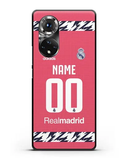 Именной чехол ФК Реал Мадрид с фамилией и номером (сезон 2020-2021) гостевая форма силиконовый для Huawei P50