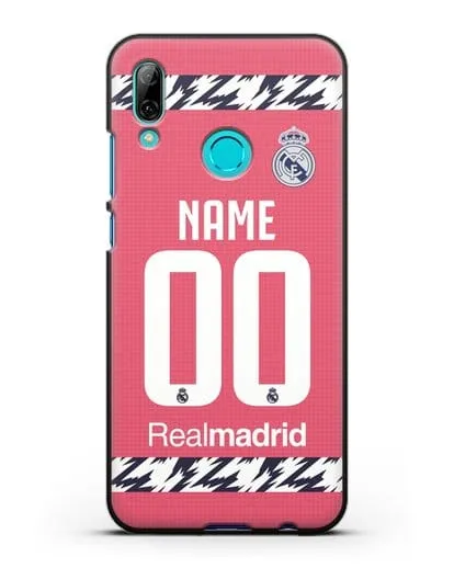 Именной чехол ФК Реал Мадрид с фамилией и номером (сезон 2020-2021) гостевая форма силиконовый для Huawei P Smart 2019