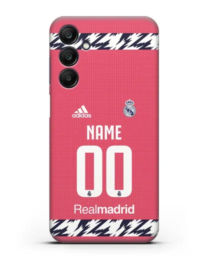 Именной чехол ФК Реал Мадрид с фамилией и номером (сезон 2020-2021) гостевая форма силиконовый для Samsung Galaxy A25 [SM-A256]
