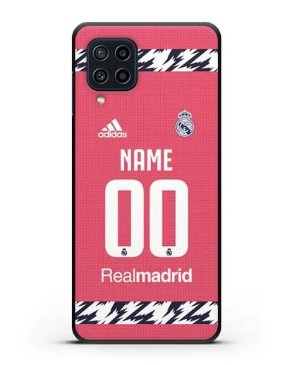 Именной чехол ФК Реал Мадрид с фамилией и номером (сезон 2020-2021) гостевая форма силиконовый для Samsung Galaxy M22 [M225F]