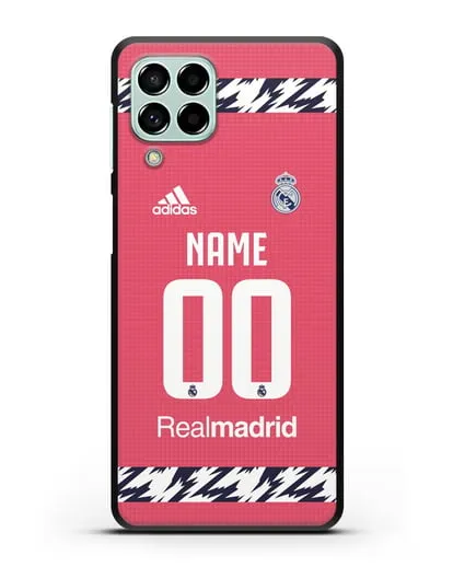 Именной чехол ФК Реал Мадрид с фамилией и номером (сезон 2020-2021) гостевая форма силиконовый для Samsung Galaxy M33 [SM-M336]