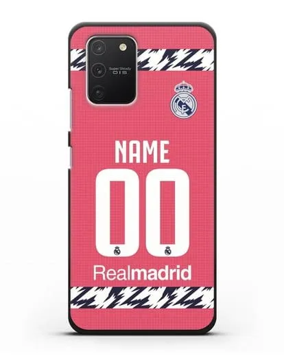 Именной чехол ФК Реал Мадрид с фамилией и номером (сезон 2020-2021) гостевая форма силиконовый для Samsung Galaxy S10 lite [SM-G770F]
