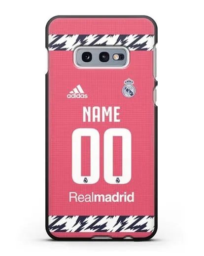Именной чехол ФК Реал Мадрид с фамилией и номером (сезон 2020-2021) гостевая форма силиконовый для Samsung Galaxy S10e [SM-G970F]