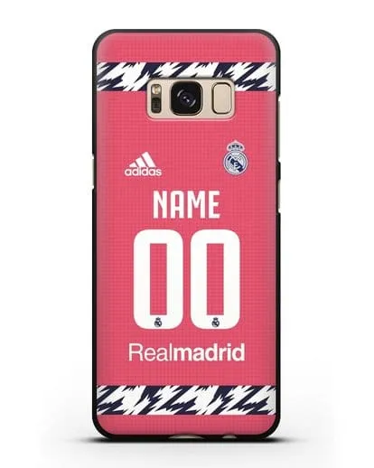 Именной чехол ФК Реал Мадрид с фамилией и номером (сезон 2020-2021) гостевая форма силиконовый для Samsung Galaxy S8 [SM-950F]