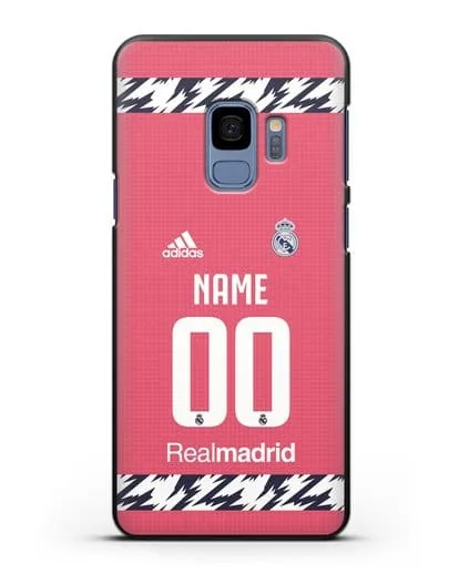 Именной чехол ФК Реал Мадрид с фамилией и номером (сезон 2020-2021) гостевая форма силиконовый для Samsung Galaxy S9 [SM-G960F]