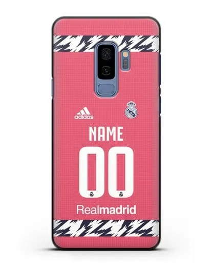 Именной чехол ФК Реал Мадрид с фамилией и номером (сезон 2020-2021) гостевая форма силиконовый для Samsung Galaxy S9 Plus [SM-G965F]