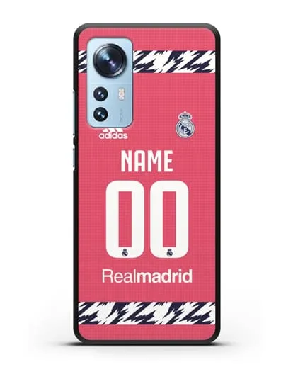 Именной чехол ФК Реал Мадрид с фамилией и номером (сезон 2020-2021) гостевая форма силиконовый для Xiaomi 12
