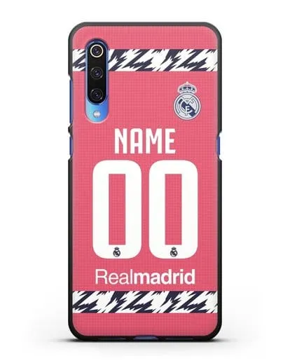 Именной чехол ФК Реал Мадрид с фамилией и номером (сезон 2020-2021) гостевая форма силиконовый для Xiaomi Mi 9