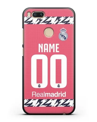 Именной чехол ФК Реал Мадрид с фамилией и номером (сезон 2020-2021) гостевая форма силиконовый для Xiaomi Mi A1