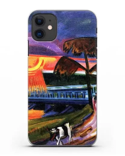 Чехол Закат над Голубым мостом (Пехштейн Макс) силиконовый для iPhone 11