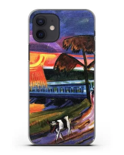 Чехол Закат над Голубым мостом (Пехштейн Макс) силиконовый для iPhone 12