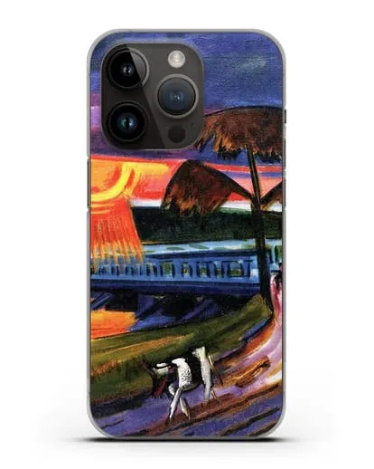 Чехол Закат над Голубым мостом (Пехштейн Макс) силиконовый для iPhone 14 Pro