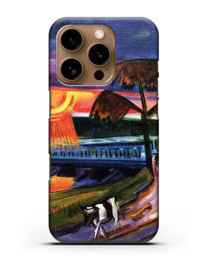 Чехол Закат над Голубым мостом (Пехштейн Макс) силиконовый для iPhone 16 Pro