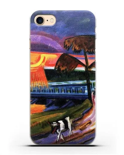 Чехол Закат над Голубым мостом (Пехштейн Макс) силиконовый для iPhone 8