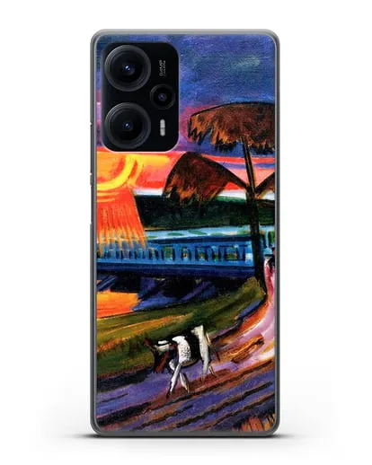 Чехол Закат над Голубым мостом (Пехштейн Макс) силиконовый для Xiaomi Poco F5