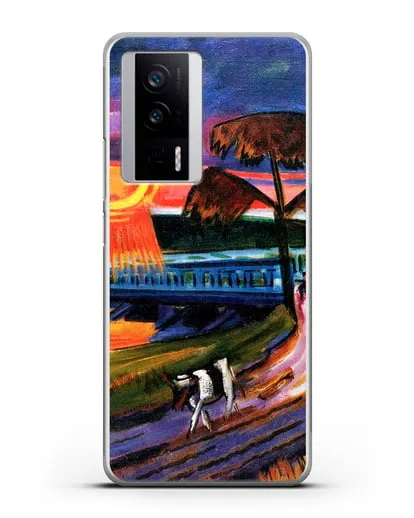 Чехол Закат над Голубым мостом (Пехштейн Макс) силиконовый для Xiaomi Poco F5 Pro