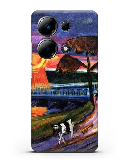 Чехол Закат над Голубым мостом (Пехштейн Макс) силиконовый для Xiaomi Poco M6 Pro