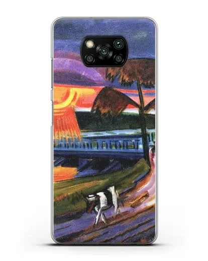 Чехол Закат над Голубым мостом (Пехштейн Макс) силиконовый для Xiaomi Poco X3