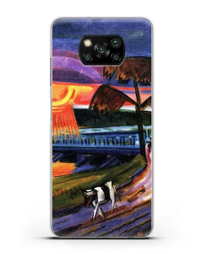 Чехол Закат над Голубым мостом (Пехштейн Макс) силиконовый для Xiaomi Poco X3 Pro