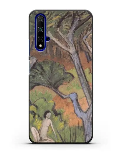 Чехол Лесной пейзаж с актом (Мюллер Отто) силиконовый для Honor 20