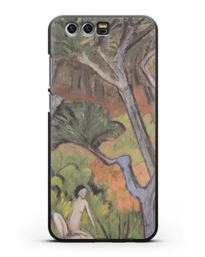 Чехол Лесной пейзаж с актом (Мюллер Отто) силиконовый для Honor 9