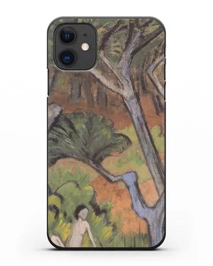 Чехол Лесной пейзаж с актом (Мюллер Отто) силиконовый для iPhone 11