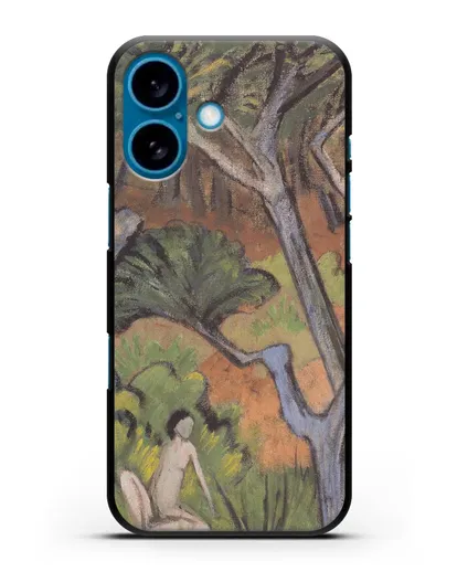 Чехол Лесной пейзаж с актом (Мюллер Отто) силиконовый для iPhone 16