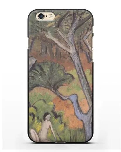 Чехол Лесной пейзаж с актом (Мюллер Отто) силиконовый для iPhone 6