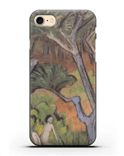 Чехол Лесной пейзаж с актом (Мюллер Отто) силиконовый для iPhone 8