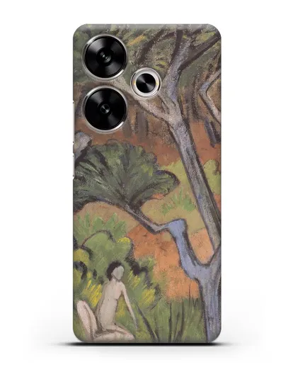 Чехол Лесной пейзаж с актом (Мюллер Отто) силиконовый для Xiaomi Poco F6