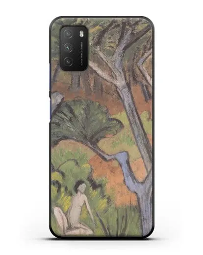Чехол Лесной пейзаж с актом (Мюллер Отто) силиконовый для Xiaomi Poco M3