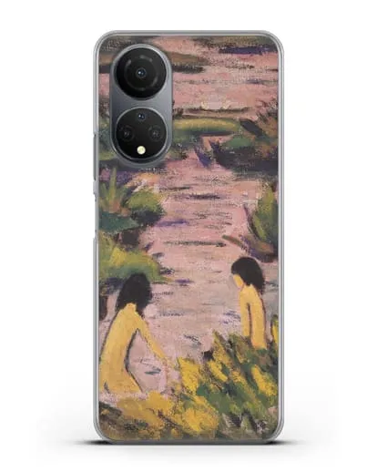 Чехол Купальщицы в камышах (Мюллер Отто) силиконовый для Honor X7