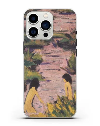 Чехол Купальщицы в камышах (Мюллер Отто) силиконовый для iPhone 13 Pro