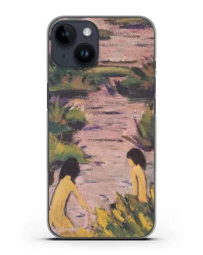 Чехол Купальщицы в камышах (Мюллер Отто) силиконовый для iPhone 14