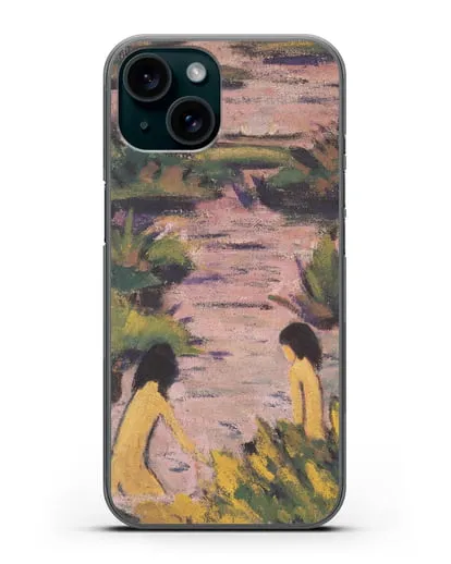 Чехол Купальщицы в камышах (Мюллер Отто) силиконовый для iPhone 15