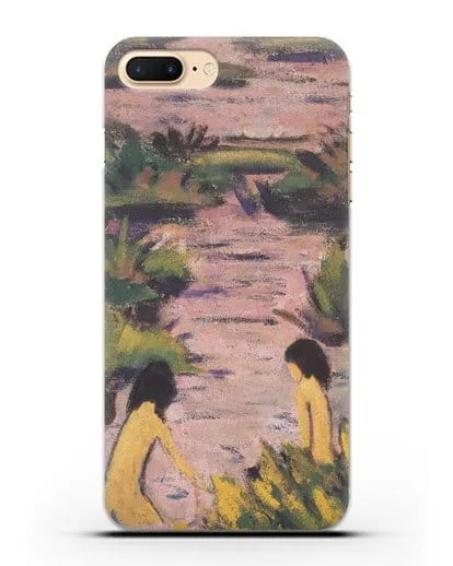Чехол Купальщицы в камышах (Мюллер Отто) силиконовый для iPhone 7 Plus