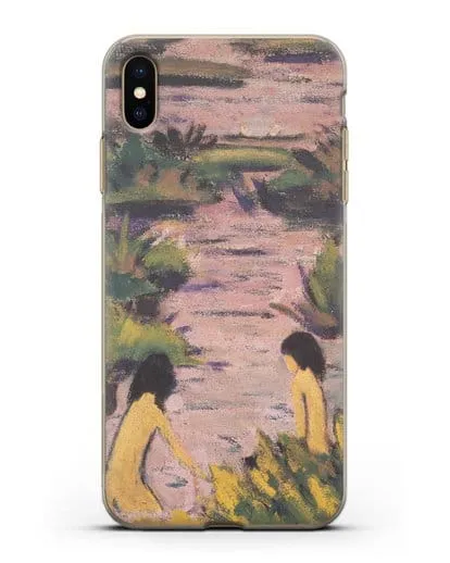 Чехол Купальщицы в камышах (Мюллер Отто) силиконовый для iPhone XS Max
