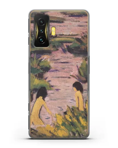 Чехол Купальщицы в камышах (Мюллер Отто) силиконовый для Xiaomi Poco F4 GT