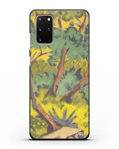 Чехол Лес с камнем и кустами (Мюллер Отто) силиконовый для Samsung Galaxy S20 Plus [SM-G985F]